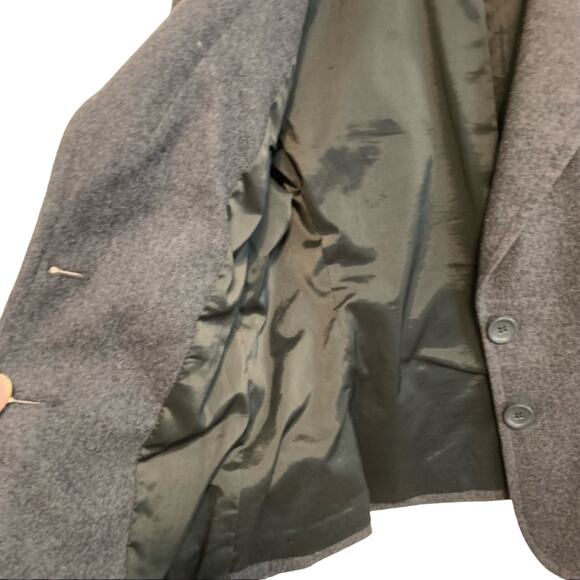 EXPRESS Dark Gray Wool Waist Length Blazer - Picture 8 of 10